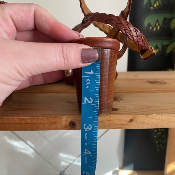 Sezane Natacha Heeled Sandals Woven Heritage Chocolate Brown - Picture 12 of 16